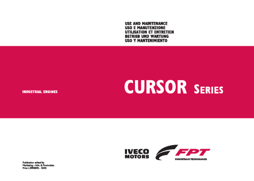 Iveco CURSORS series Industrial Engine Use and Maitenance manual PDF Download