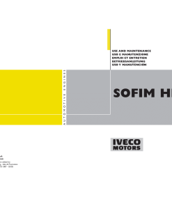 Iveco HPI Sofim Engine Use and Maitenance manual PDF Download