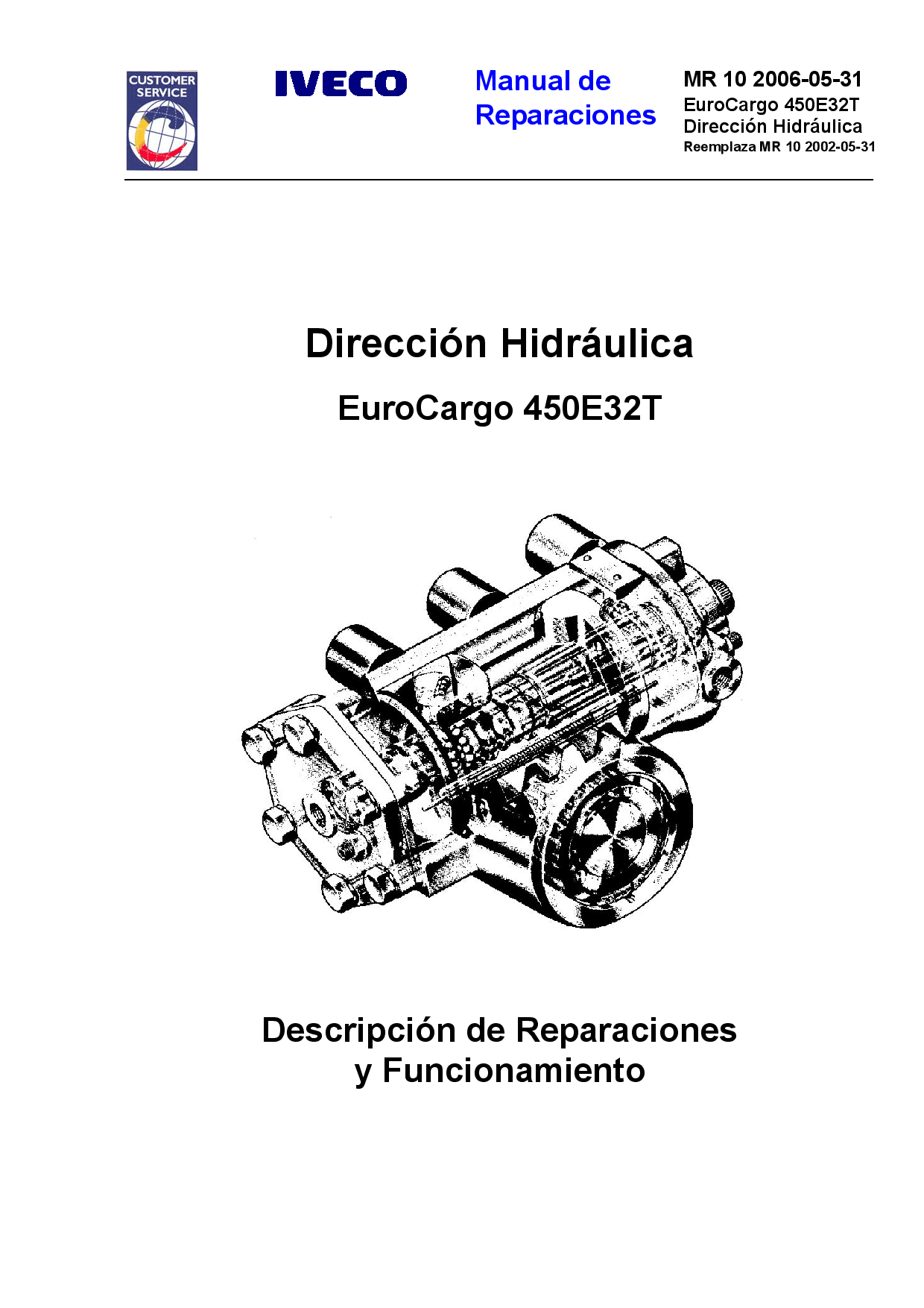 Iveco MR 10 EuroCargo 450E32 T Direccion Hidraulica Spanish Manual de Reparaciones PDF Download