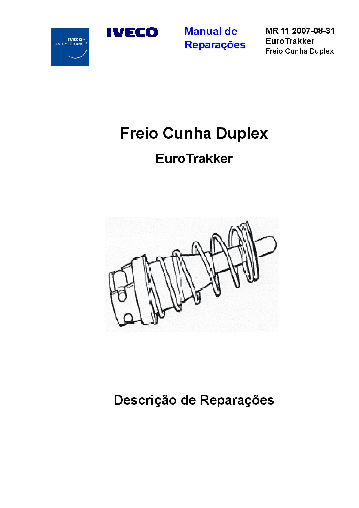 Iveco MR 11 EuroTrakker Freio Cunha Duplex Portuguese Manual de Reparacoes PDF Download