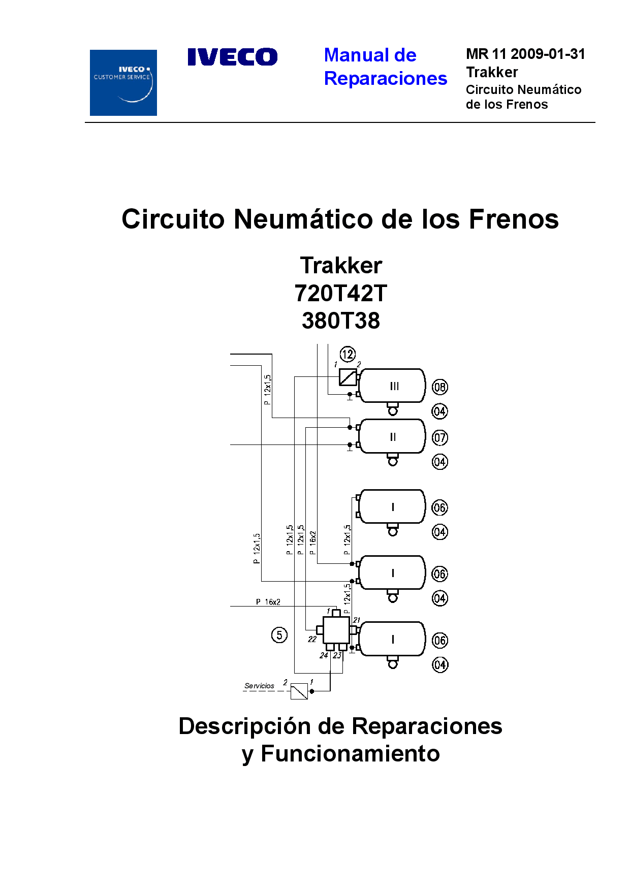 Iveco MR 11 Trakker Circuito Neumtico Frenos Spanish Manual de Reparaciones PDF Download