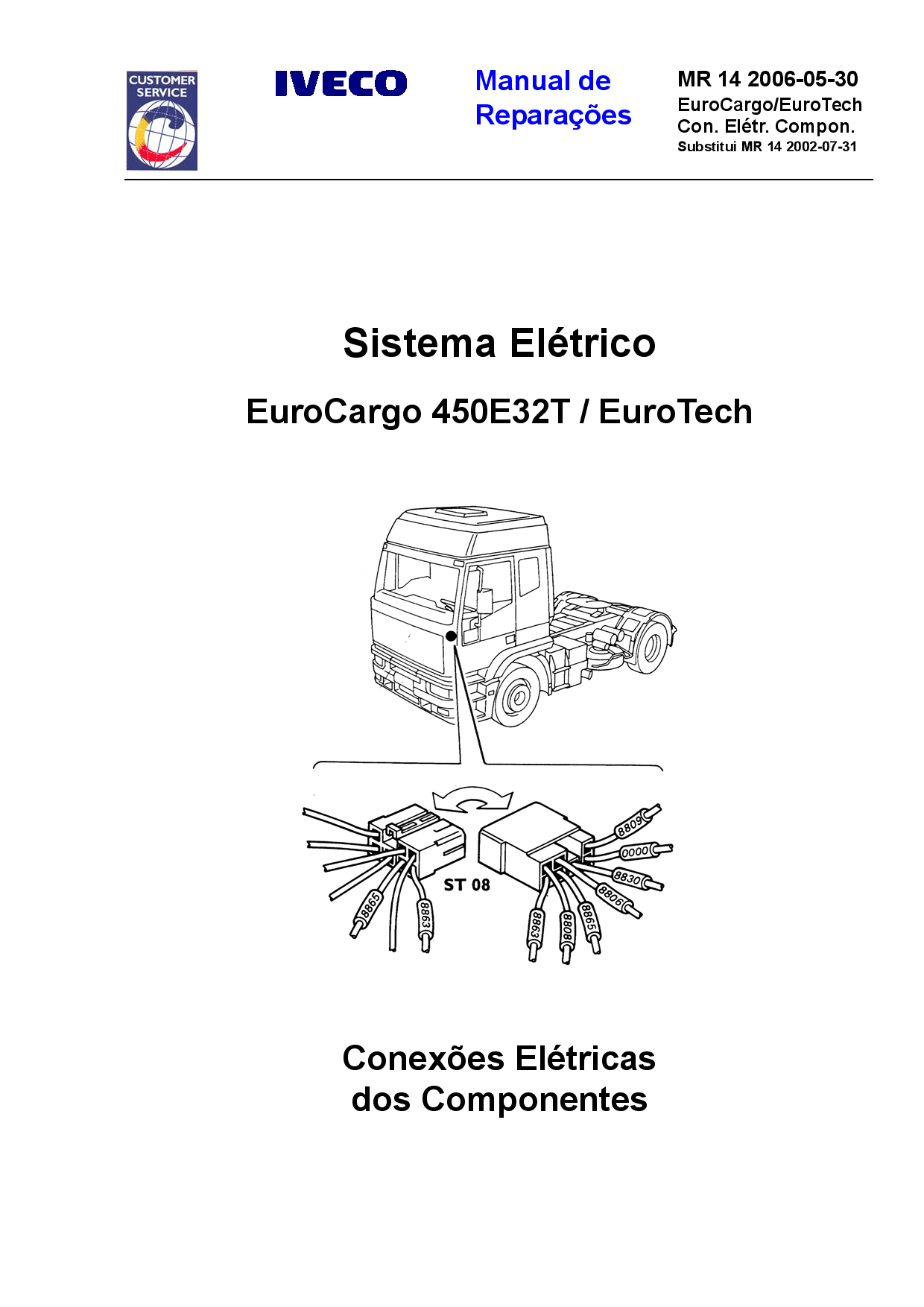 Iveco MR 14 450E32T EuroCargoTech Portuguese Manual de Reparacoes PDF Download