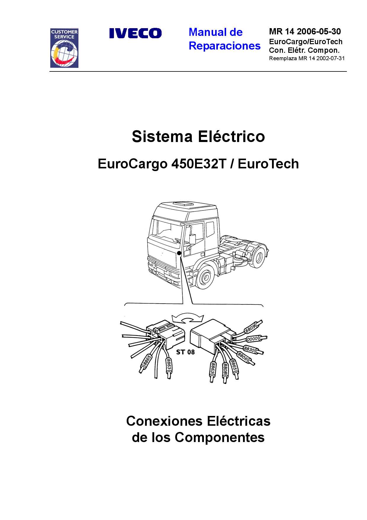 Iveco MR 14 450E32T EuroCargoTech Spanish Manual de Reparaciones PDF Download