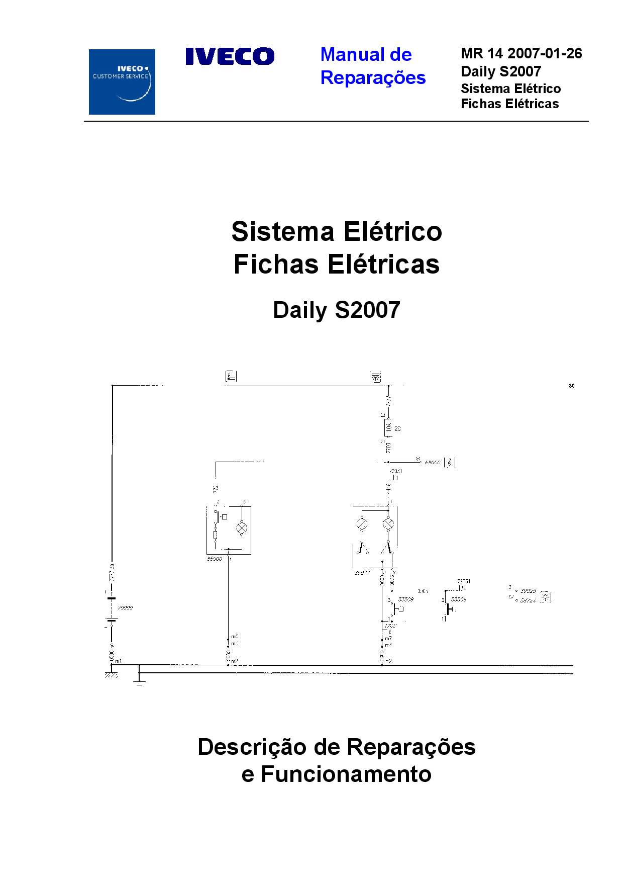Iveco MR 14 Daily S2007 Sistema Eletrico Fichas Eletricas Portuguese Manual de Reparacoes PDF Download