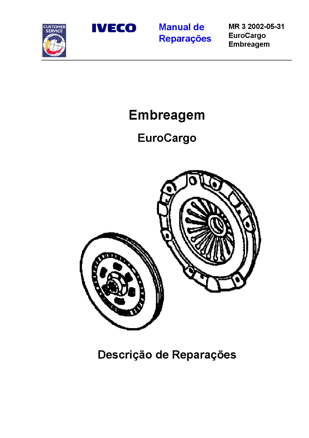 Iveco MR 3 EuroCargo Embreagem Portuguese Manual de Reparacoes PDF Download