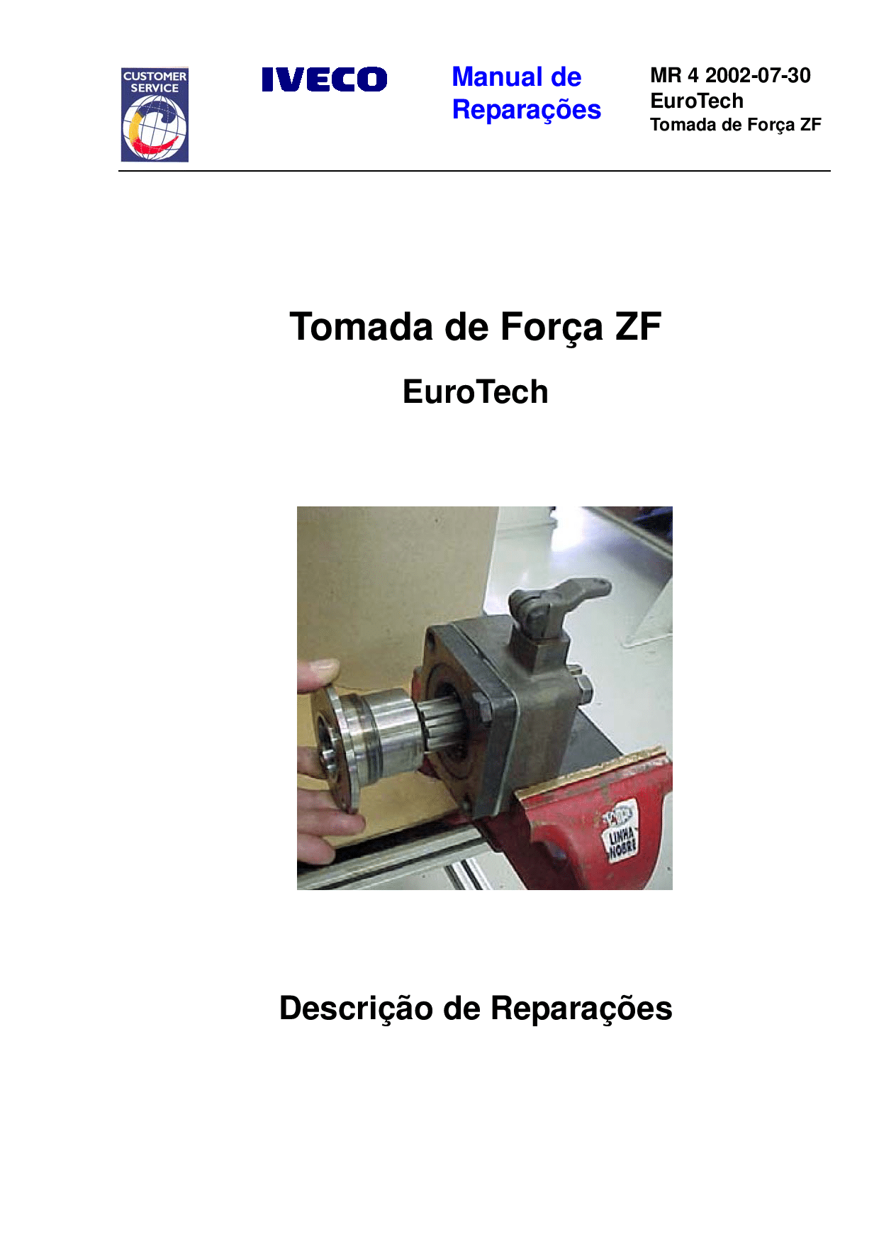 Iveco MR 4 EuroTechTomada de Forca ZF Portuguese Manual de Reparacoes PDF Download