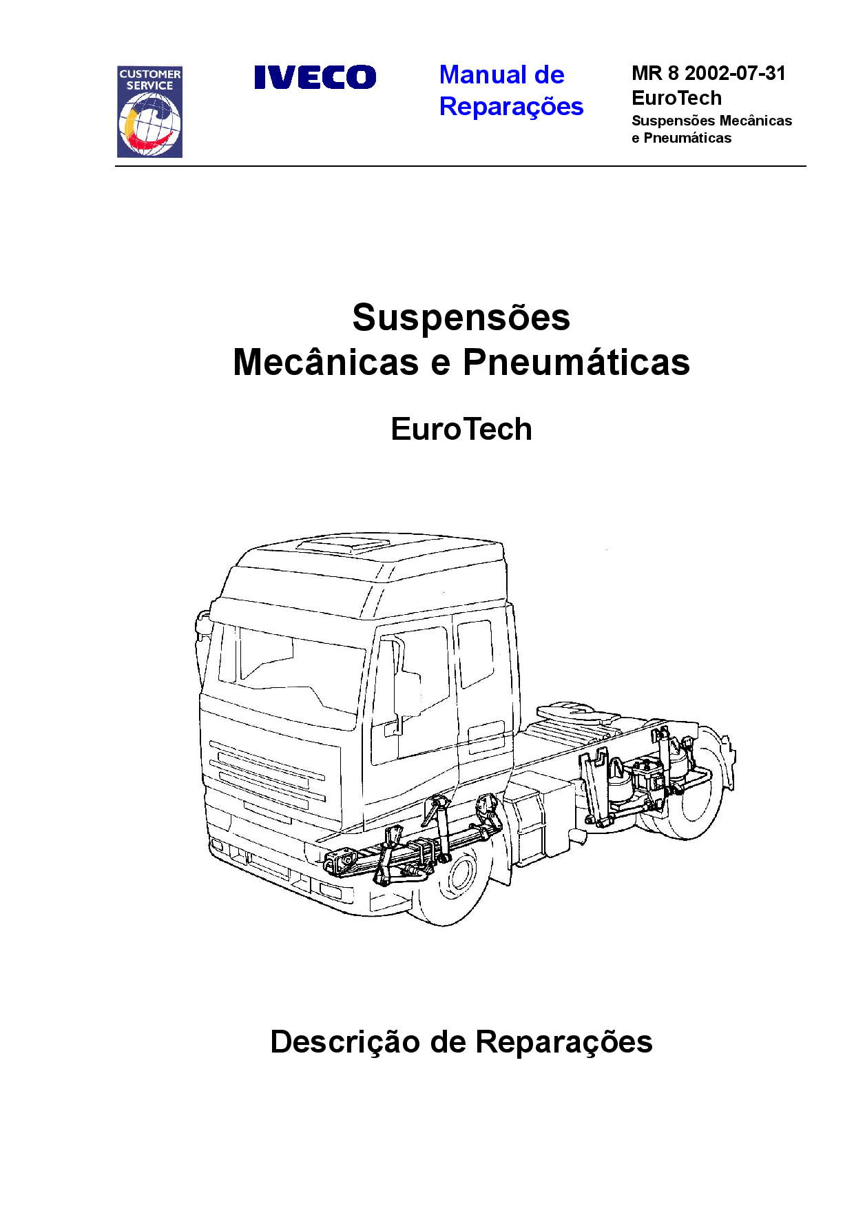 Iveco MR 8 EuroTech Suspensoes Mecanicas e Pneumaticas Manual de Reparacoes PDF Download