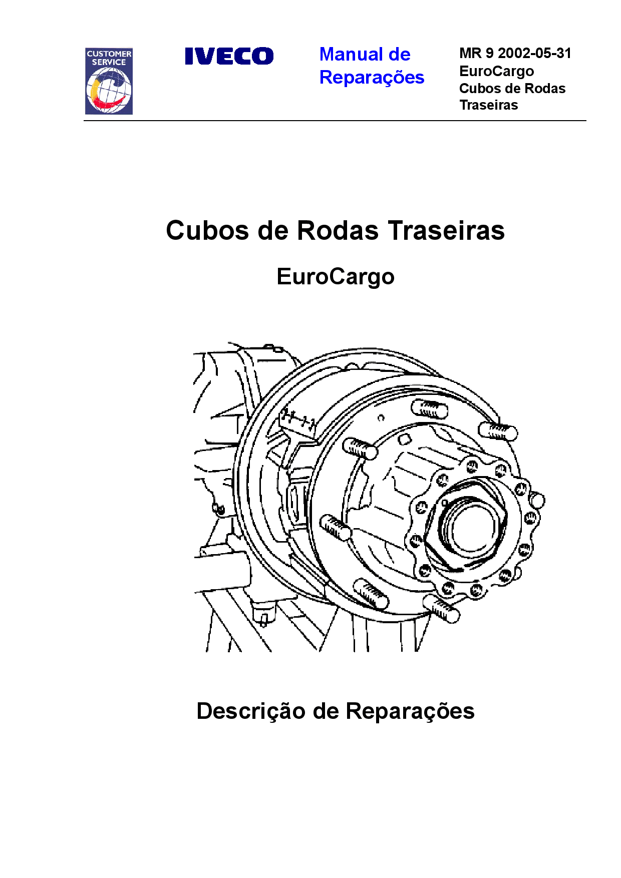 Iveco MR 9 EuroCargo Cubos de Rodas Traseiras Portuguese Manual de Reparacoes PDF Download