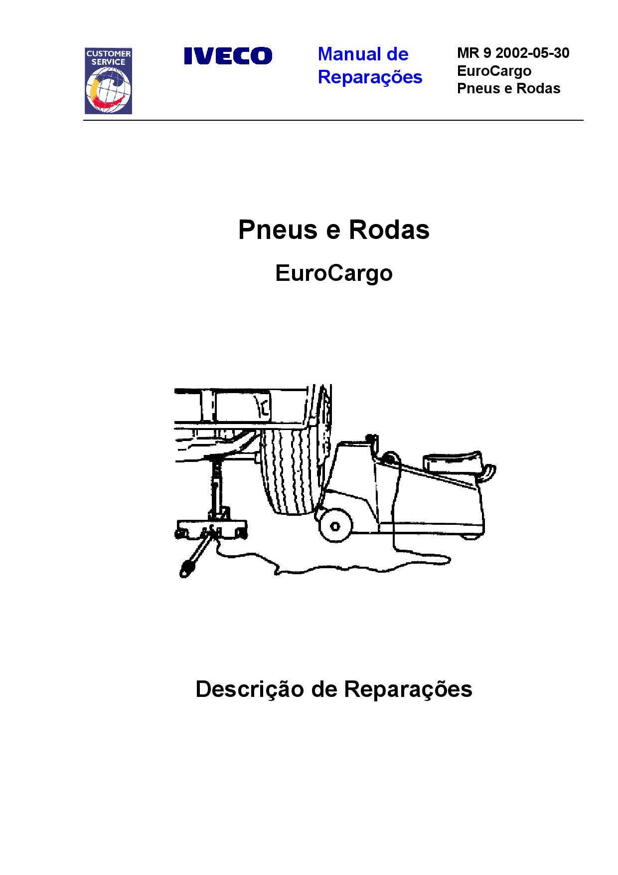 Iveco MR 9 EuroCargo Pneus e Rodas Portuguese Manual de Reparacoes PDF Download