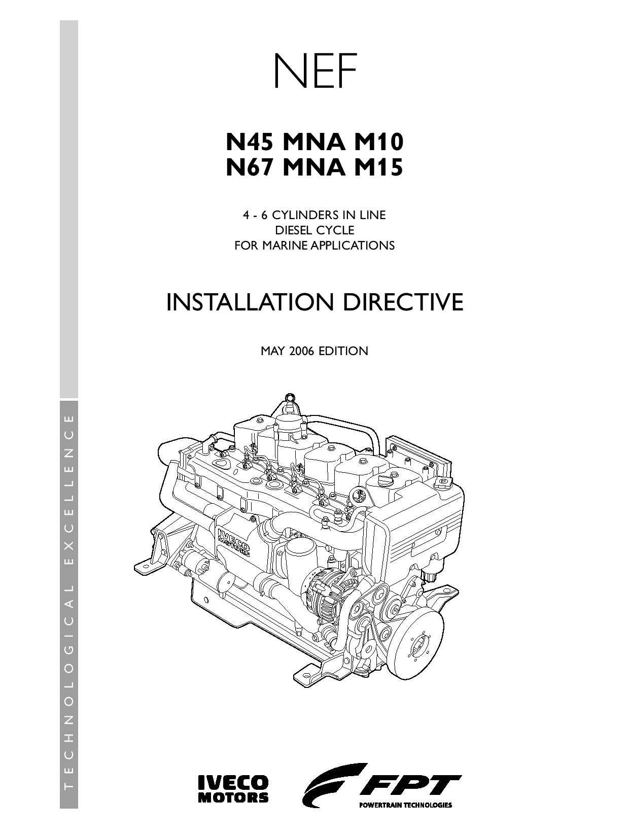 Iveco N45MNA M10, N67MNA M15 series NEF Engine Installation Directive Service Repair Manual PDF Download