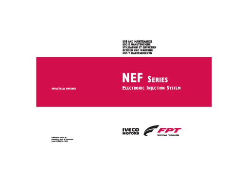 Iveco NEF series Electronic Injection System Use and Maitenance manual PDF Download