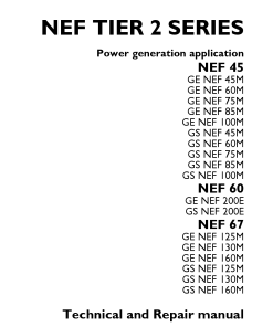 IvecoNEF45 NEF60 NEF67 Power Generation Application series NEF TIER 2 Engine Service Repair Manual PDF Download