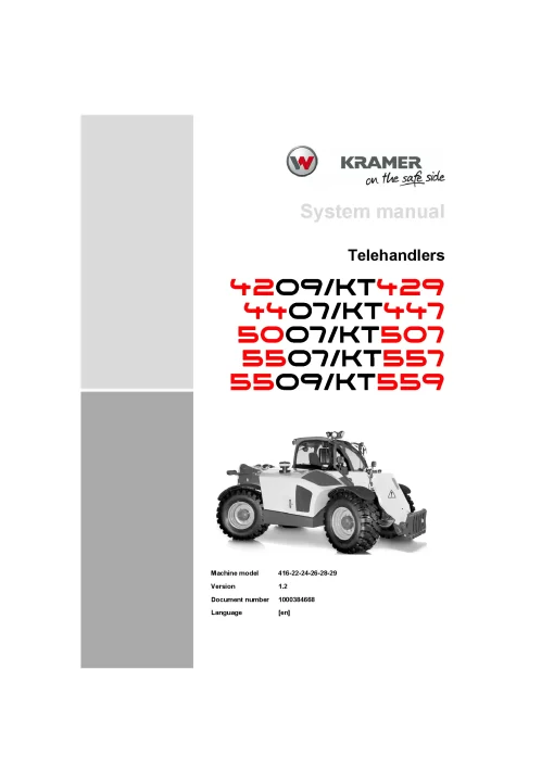 Kramer KT429 KT447 KT507 KT557 KT559 System Service Workshop manual PDF download