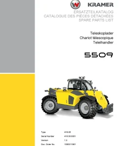 Kramer Telehandler 5509 Parts Catalog manual PDF download