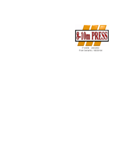 Simba 8-10m Press Cultivator from SNo 18009164 Operation Maintenance Manual PDF download