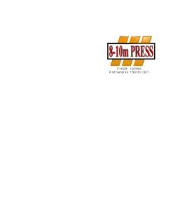 Simba 8-10m Press Range from SNo12653 to 12671 Operation Maintenance Manual PDF download