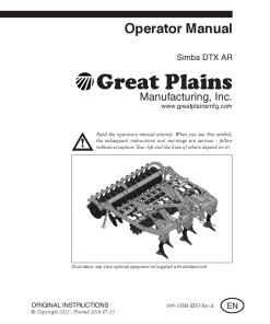 Simba DTX AR 604-108m 2013 Operation Maintenance Manual PDF download