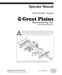 Simba SLD 300 SLD350 Operation Maintenance Manual PDF download
