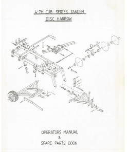 Simba SPM 4-7m Cub Series Tandem Disc Harrow Operation Maintenance Manual PDF download