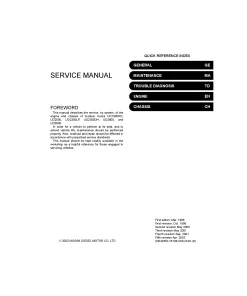 UD1800HD, UD2000, UD2300LP, UD2300DH, UD2600, UD3000 Trucks Service Workshop manual PDF download