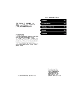 UD3300 Trucks Service Workshop manual PDF download