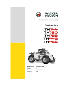Wacker Neuson System TH744 TH750 TH755 TH942 TH955 Service Workshop manual PDF download
