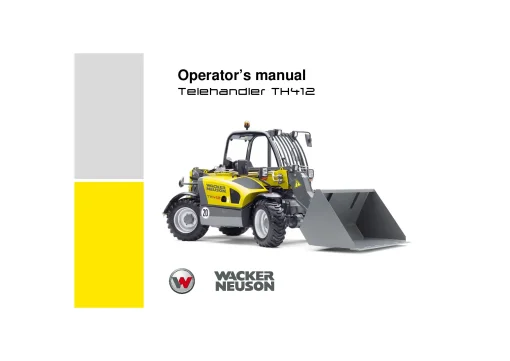 Wacker Neuson Telehandler TH412 Operation Maintenance Manual PDF download