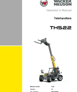 Wacker Neuson Telehandler TH522 Operation Maintenance Manual PDF download