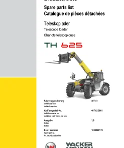 Wacker Neuson Telehandler TH625 Parts Catalog manual PDF download