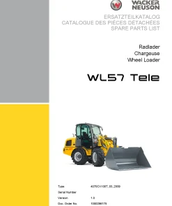 Wacker Neuson WL57 Tele Parts Catalog manual PDF download