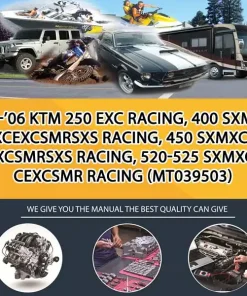 00-06 Ktm 250 Exc Racing, 400 SxMxcXcExcSmrSxs Racing, 450 SxMxcXcExcSmrSxs Racing, 520-525 SxMxcXcExcSmr Racing (MT039503)