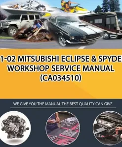 01-02 Mitsubishi Eclipse & Spyder Workshop Service Manual (CA034510)