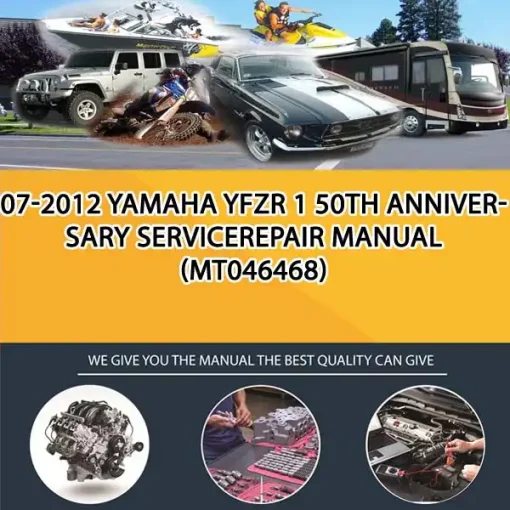 07-2012 Yamaha Yfzr 1 50Th Anniversary ServiceRepair Manual (MT046468)