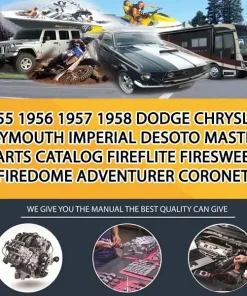 1955 1956 1957 1958 Dodge Chrysler Plymouth Imperial Desoto Master Parts Catalog Fireflite Firesweep Firedome Adventurer Coronet (CA052109)