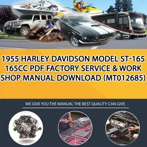 1955 Harley Davidson Model St-165 165Cc Pdf Factory Service & Work Shop Manual Download (MT012685)
