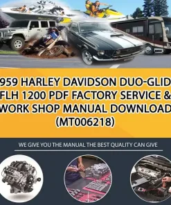1959 Harley Davidson Duo-Glide Flh 1200 Pdf Factory Service & Work Shop Manual Download (MT006218)