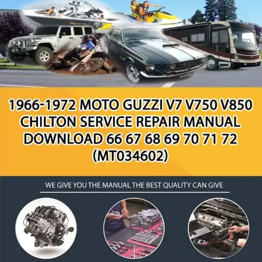 1966-1972 Moto Guzzi V7 V750 V850 Chilton Service Repair Manual Download 66 67 68 69 70 71 72 (MT034602)