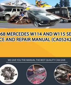1968 Mercedes W114 And W115 Service And Repair Manual (CA052421)