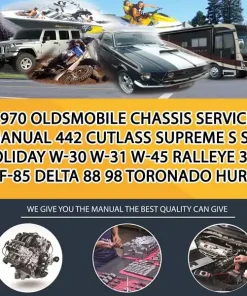 1970 Oldsmobile Chassis Service Manual 442 Cutlass Supreme S Sx Holiday W-30 W-31 W-45 Ralleye 350 F-85 Delta 88 98 Toronado Hur (CA046482)