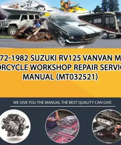 1972-1982 Suzuki Rv125 Vanvan Motorcycle Workshop Repair Service Manual (MT032521)