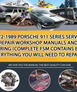 1972-1989 Porsche 911 Series Service Repair Workshop Manuals And Wiring (Complete Fsm Contains Everything You Will Need To Repai (CA032739)