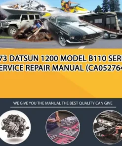 1973 Datsun 1200 Model B110 Series Service Repair Manual (CA052764)