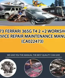 1973 Ferrari 365G T4 2 +2 Workshop Service Repair Maintenance Manual (CA022473)