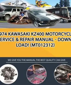 1974 Kawasaki Kz400 Motorcycle Service & Repair Manual - Download! (MT012312)