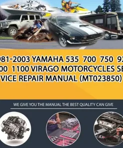 1981-2003 Yamaha 535 700 750 920 1000 1100 Virago Motorcycles Service Repair Manual (MT023850)