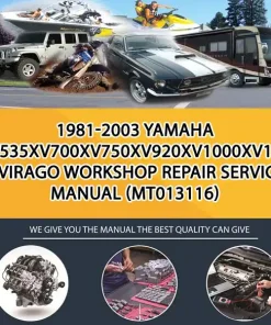 1981-2003 Yamaha Xv535Xv700Xv750Xv920Xv1000Xv1100 Virago Workshop Repair Service Manual (MT013116)