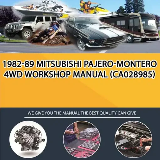1982-89 Mitsubishi Pajero-Montero 4Wd Workshop Manual (CA028985)