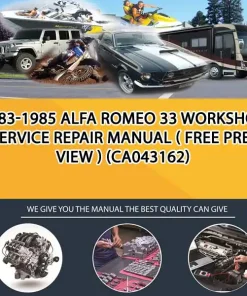 1983-1985 Alfa Romeo 33 Workshop Service Repair Manual ( Free Preview ) (CA043162)