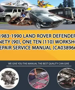 1983-1990 Land Rover Defender Ninety (90), One Ten (110) Workshop Repair Service Manual (CA038966)