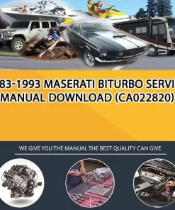 1983-1993 Maserati Biturbo Service Manual Download (CA022820)